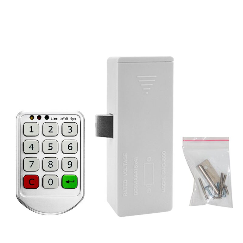 Intelligent Electronic Door Code Lock Digital Password Keypad Number Cabinet Drawer Door Code Lock Storage Cabinet Security Lock: Wooden  Cabinet