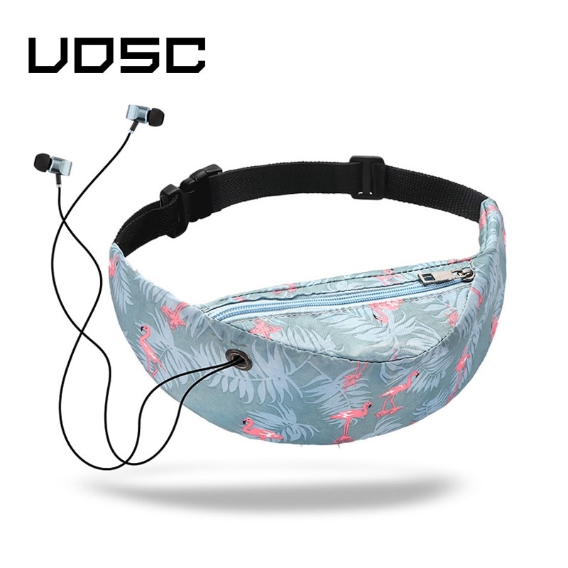 UOSC Brand Colorful Waist Bag Waterproof Travelling Fanny Pack Mobile Phone Waist Pack For Women Belt Bag