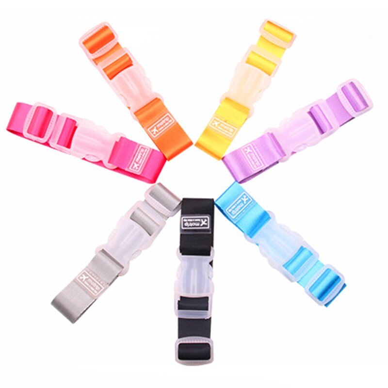 8 Colors Adjustable Nylon Lock Travel Luggage Straps Belt Protective Travel Accessories Suitcase Packing Belt Hanging Buckle