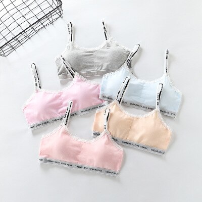 5pcs Bra for Kids Cotton Training Bra for Girls Teens Underwear for Teenagers Girls Lingerie Teenage Girl Underwear Teen Bras: MULTI