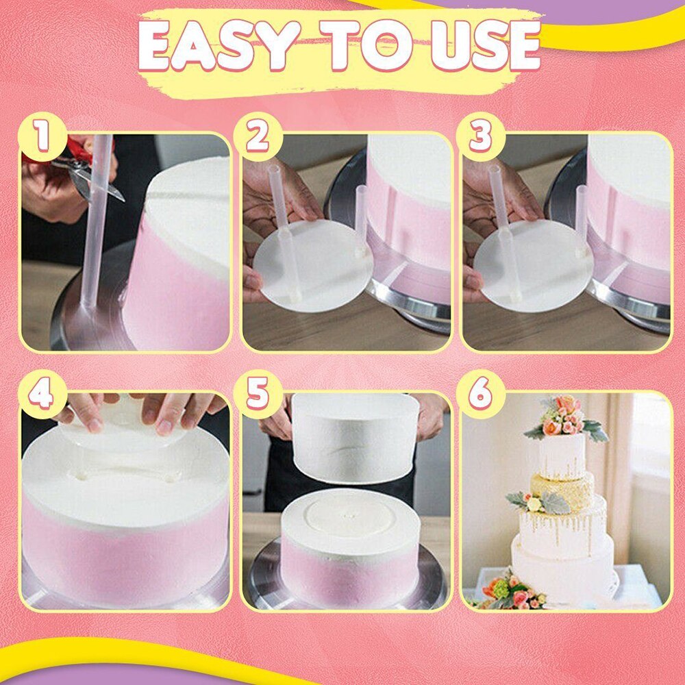 Multi-Layer Cake Support Set Round Dessert Shelf Cake Gasket Cake Support Frame Cake Stands Baking Tools Piling Brackets TP
