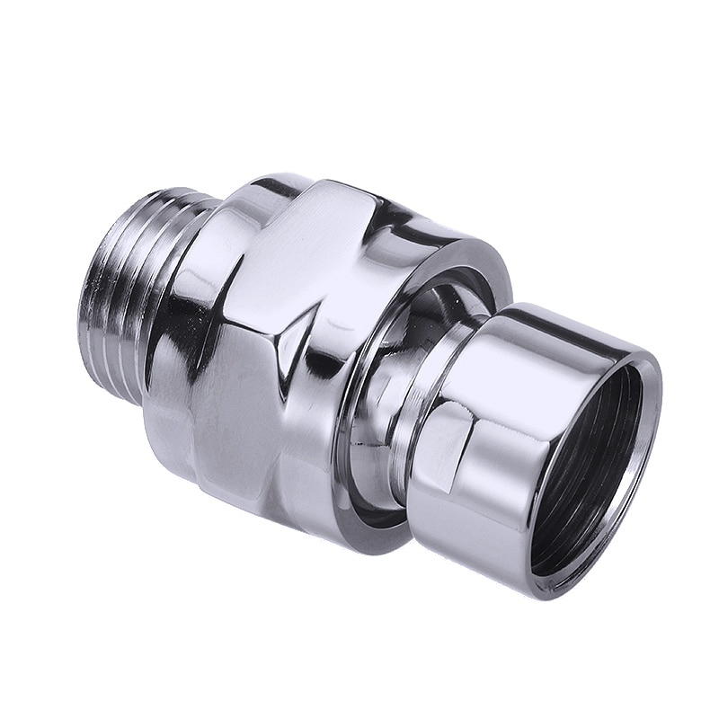 Shower Chrome Brass Swivel Ball Shower Head Ball Joint Hardware Standard G1/2 Adjustable Swivel Adapter Bath Tools