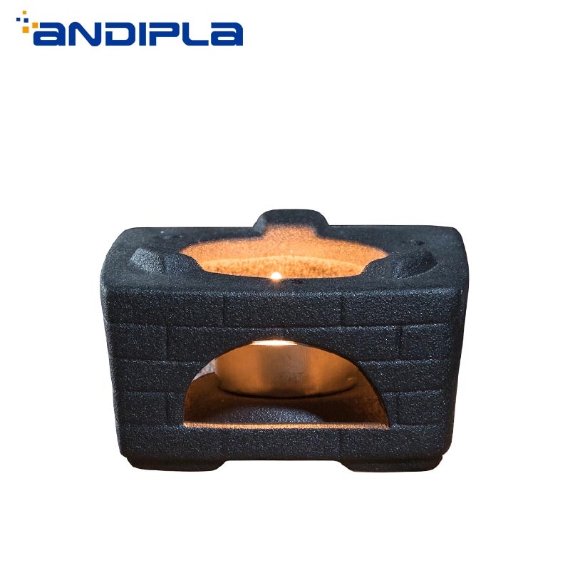 Zen Japanese Style Candle Heating Base Vintage Coarse Pottery Tea Pot Insulation Base Ceramic Kung Fu Tea Set Warmer Accessories