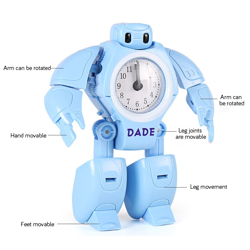 Robot vækkeur skrivebord ur 2 model form rejse vågne ure skrivebordet nålure studerende børn fødselsdage