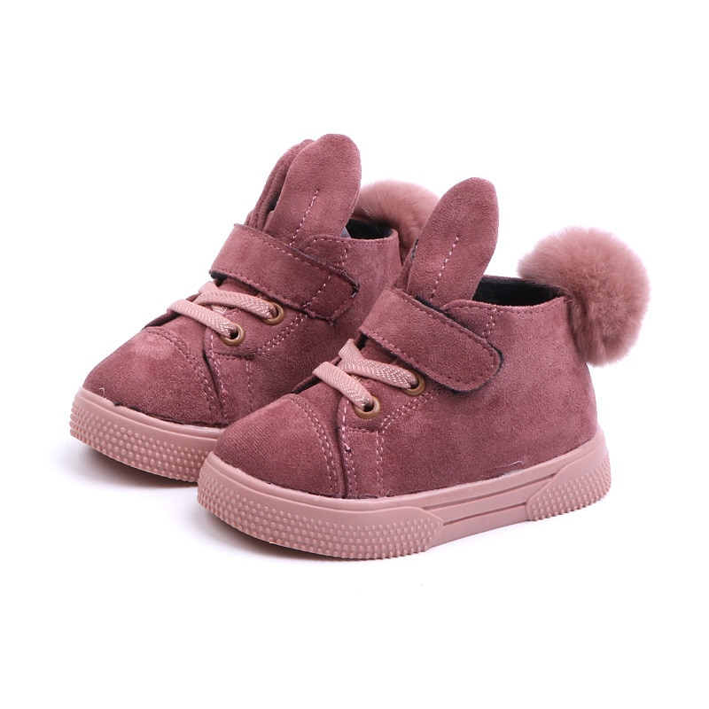 Ainyfu Winter Meisjes Laarzen Pluche Peuter Kinderen Snowboots Konijn Zachte Zool Warm Baby Kids Laarzen Eu 21-30 B192