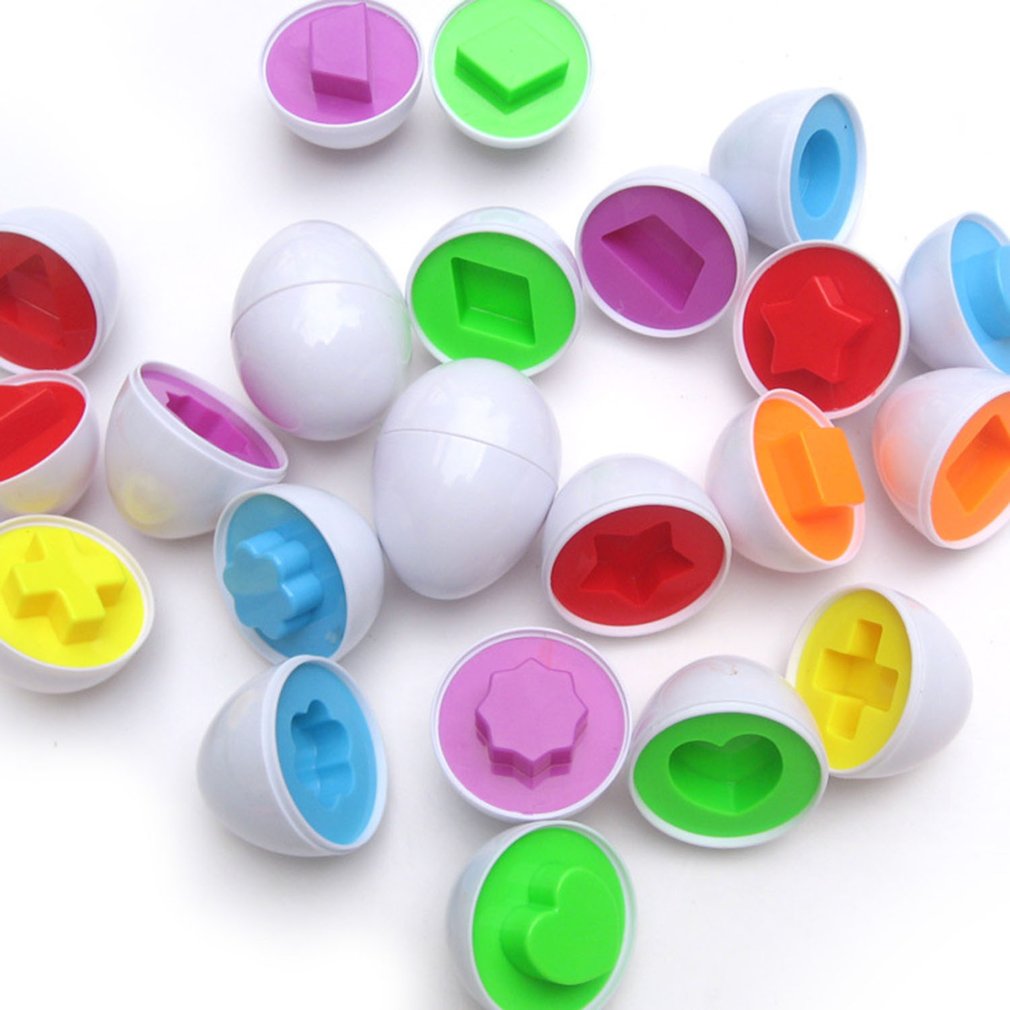 6 Stks/set Baby Intelligente Eieren Speelgoed Wise Pretend Puzzel Smart Eieren Kid Matching Puzzels Voor Leren Kleur Vorm Onderwijs Speelgoed