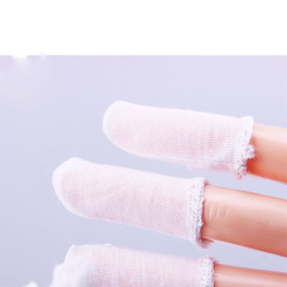 100Pcs Cotton Finger Guards Cots Avoid Protection Prints Clean Polish Craft Tool White Only Finger Protection Finger Cots