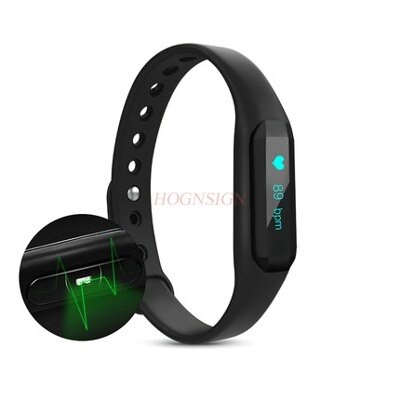 Smart Sport Instrument Zwemmen Running Stappenteller Mannen En Vrouwen Waterdichte Horloge Mode Eenvoudige Slaap Monitoring Stap Teller: Black