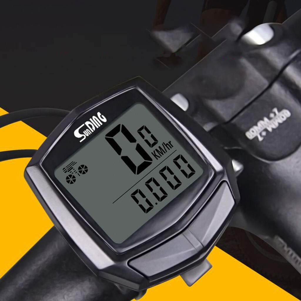 Waterdichte fietscomputer met lcd-digitaal display, fietskilometerteller, snelheidsmeter, fietsstopwatch met kabel, fietsaccessoires
