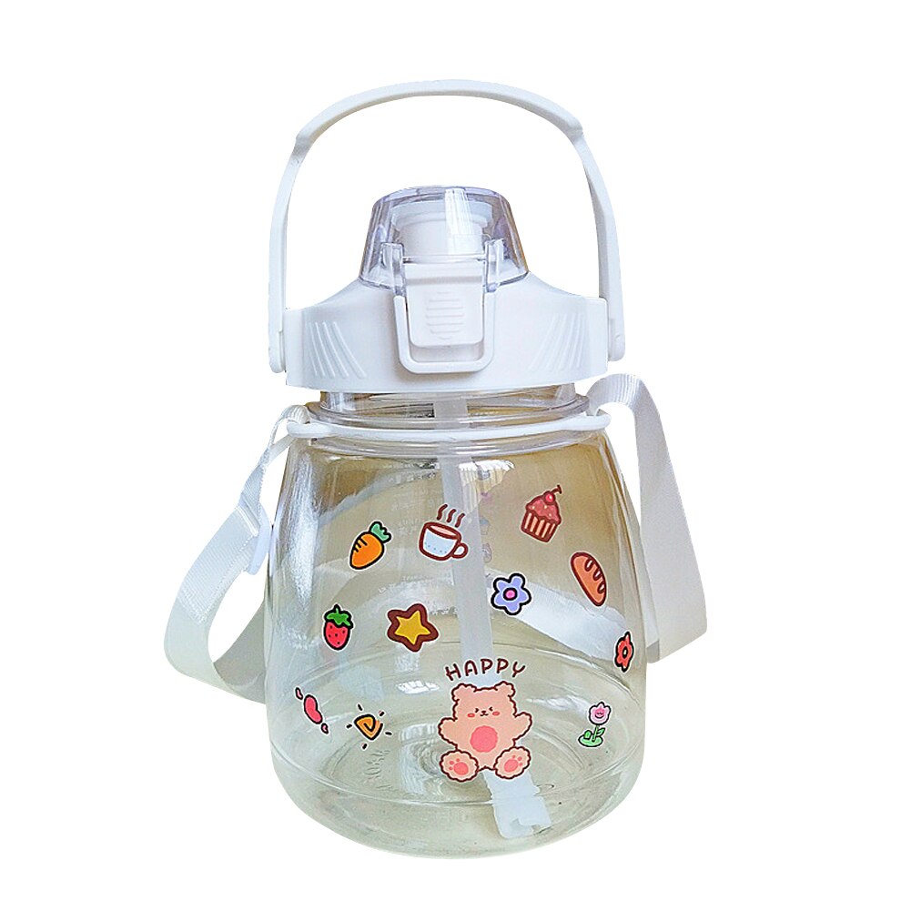 Little Surprise Box Jumbo Straw Stainless Steel Water Bottle, 700ml