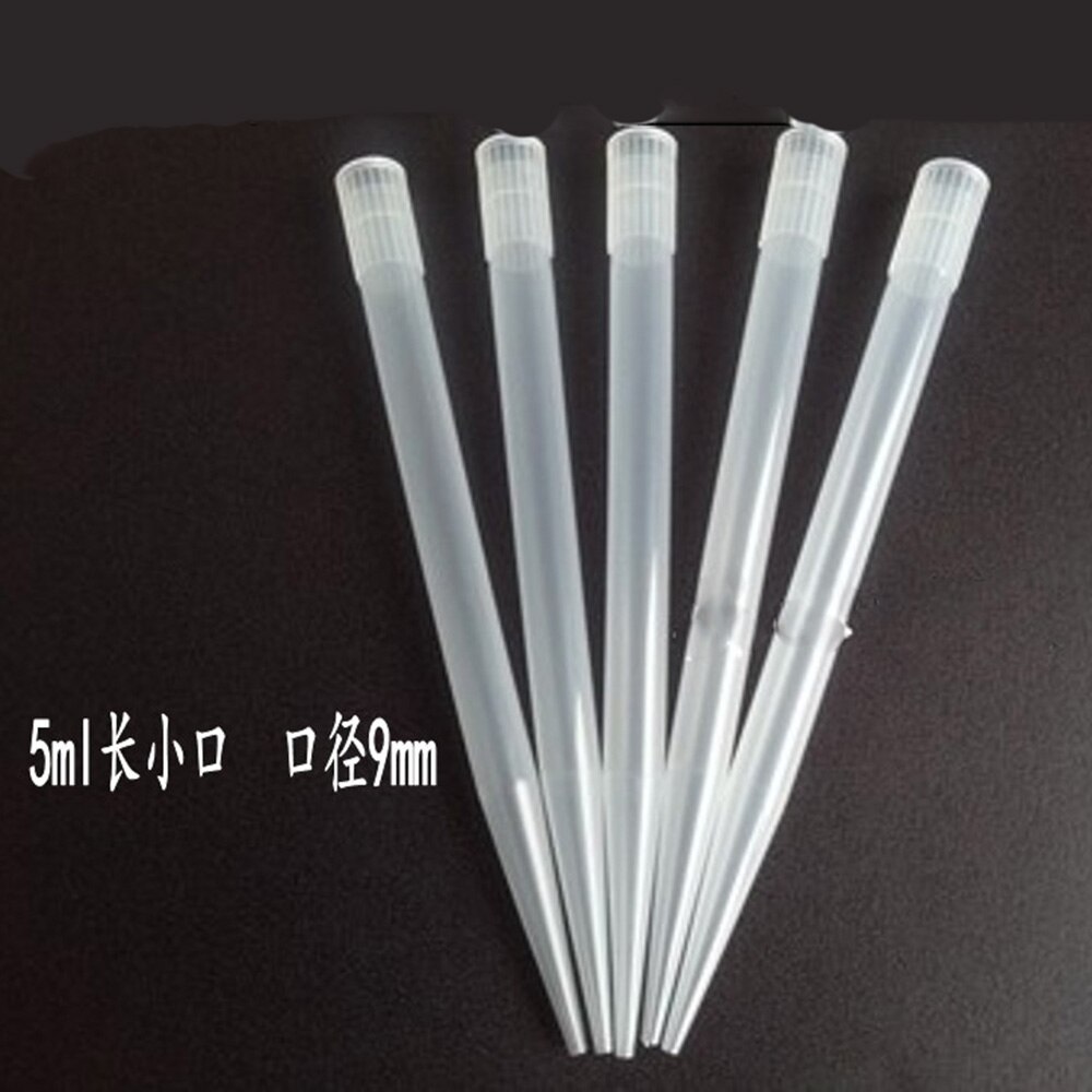 300pcs/lot 5ml disposable plastic pipette tips for Adjustable Micropipette Pipette ID 9mm