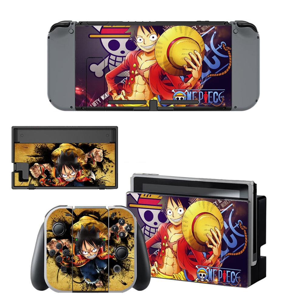 One Piece Luffy Screen Protector Sticker Skin for Nintendo Switch NS Console Dock Charger Stand Holder Joy-con Controller Vinyl: YSNS0483