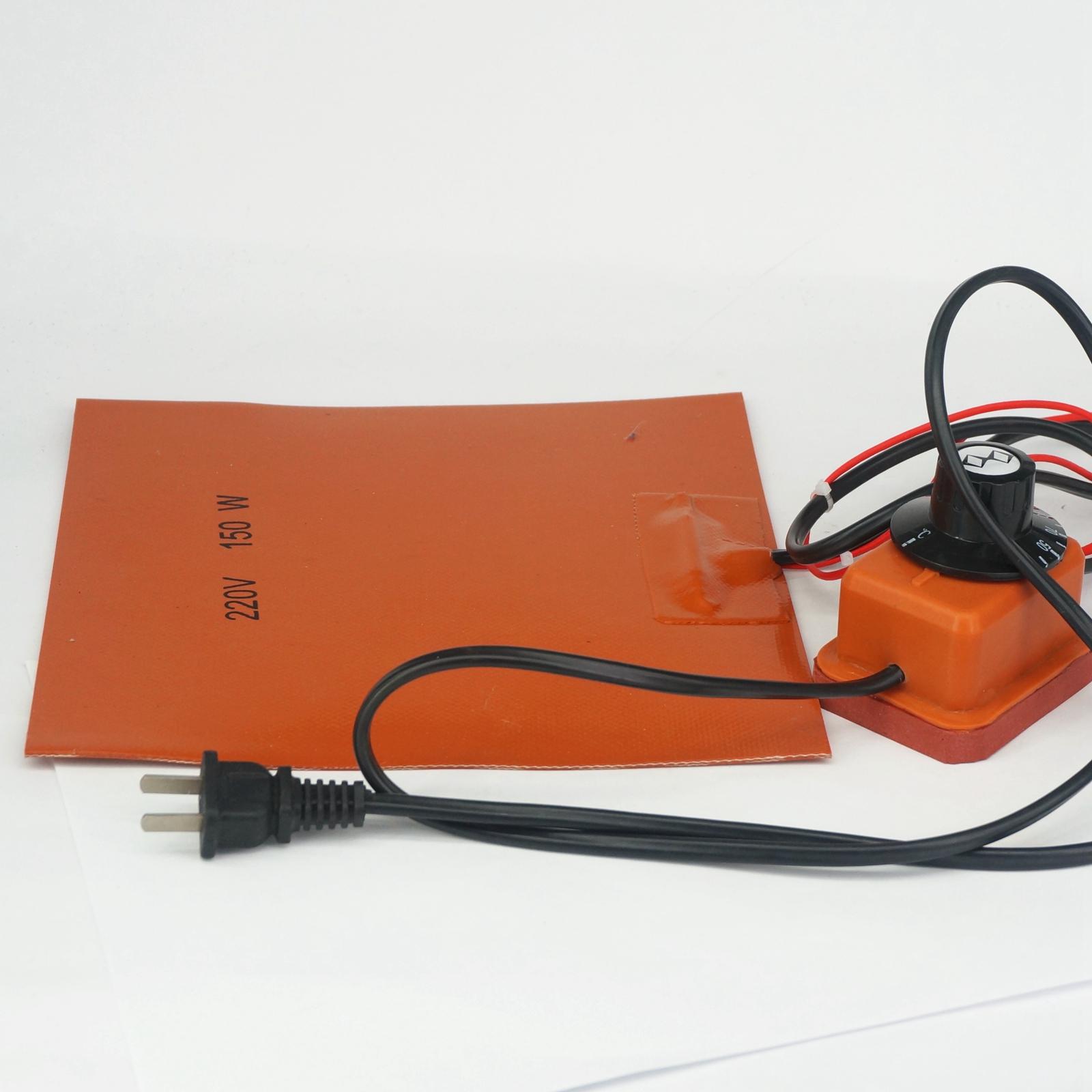 Separador de pantalla LCD con termostato de perilla rotativa, calentador de silicio, 220x220mm, 150W, 220V