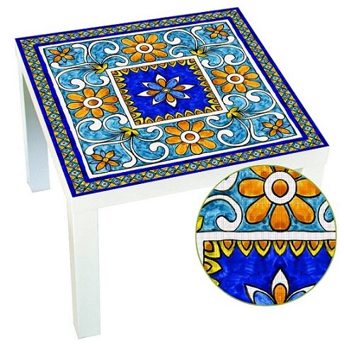 Mandala indisk bord klistremerke pvc vanntett matt deksel til restaurant spisestue avtagbart selvklebende kontaktpapir gjør-det-selv hjemmeinnredning: 002