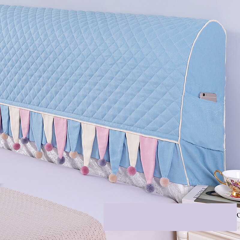 Bedside Cover Sweet Princess Style Blue Quilted Bed Covers and Bedspreads Soft and Comfortable Fabric Easy To Clean Home Decor