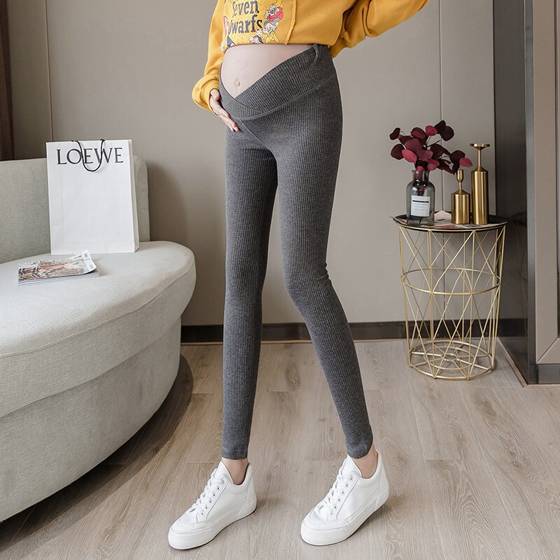Pregnant Women Fall And Winter Clothes Leggings for Pregnant Woman Low-Rise Pregnant Women Pants Maternity Pants Brushed