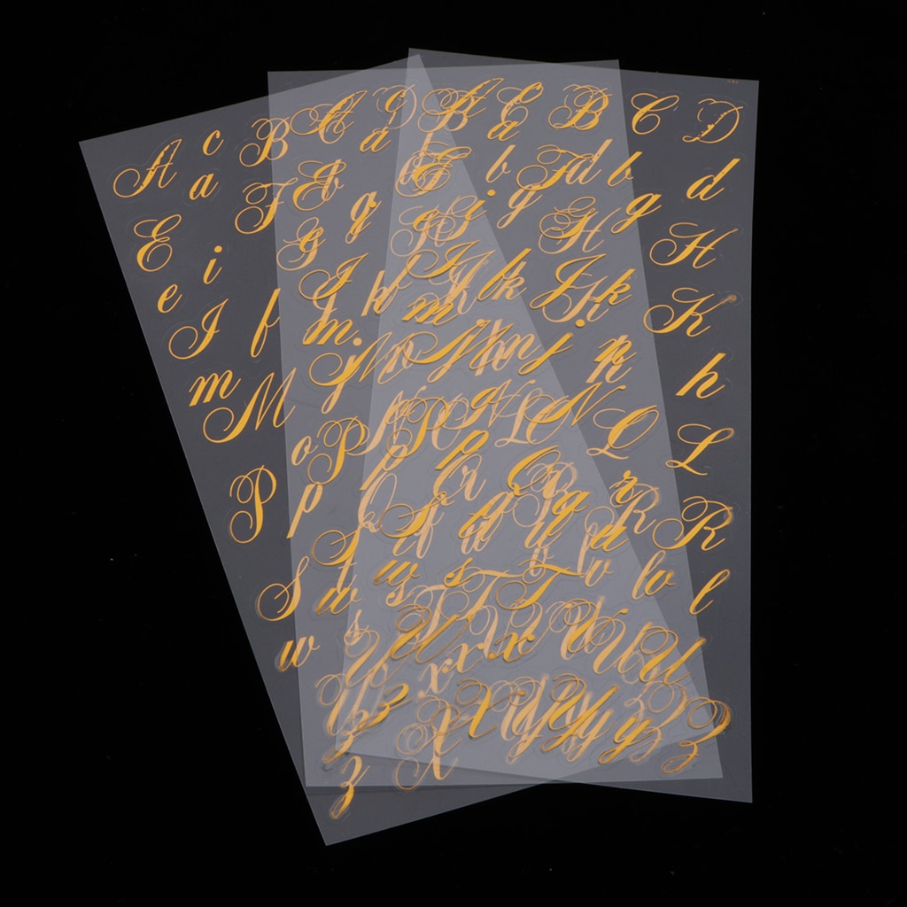3x Script Alfabet Letters Peel Off Stickers Hoofdletters Kleine Kaart Maken