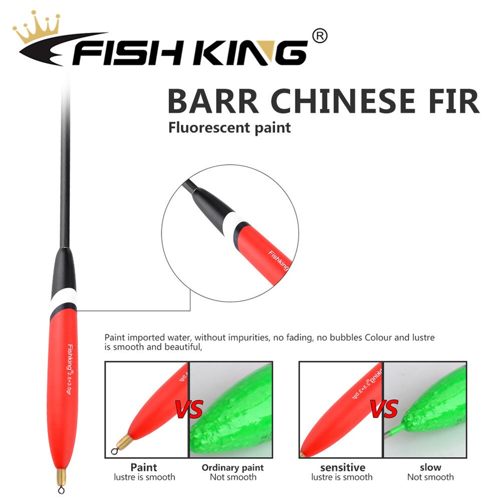 FISH KING-boya de corcho Balsa Bobber, pesca accesorios articulos de pesca pesca mar herramientas de pesca artículos de pesca boyas flotantes de pesca pesca s4 unids/paquete, 1,2 + 2,0g/1,5 + 1,5g/2,0 + 2,0g/2,5 + 3,0g