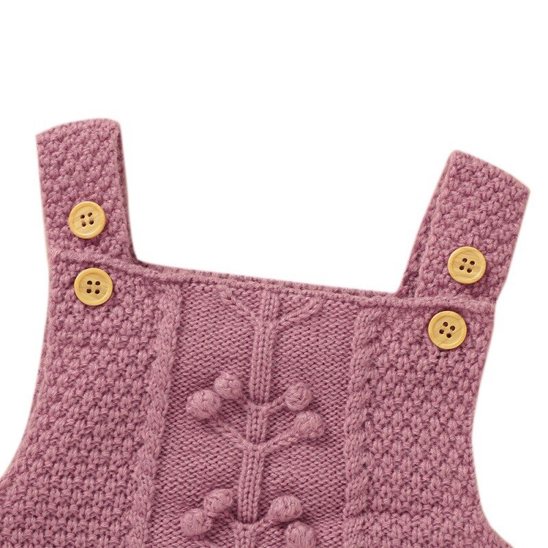Mono sin mangas de punto con estampado Floral sólido ropa infantil de otoño para bebés niñas para niños bodis de punto