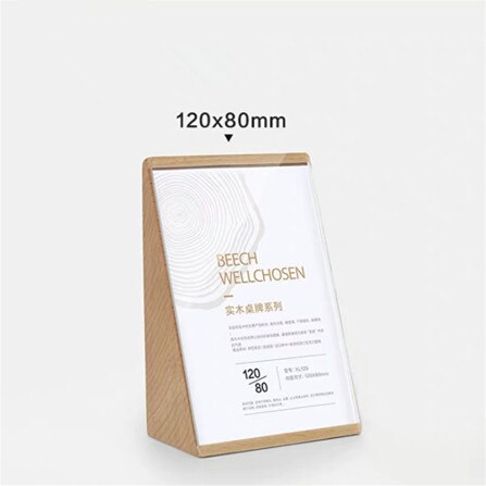 80*120mm Front Desk QR Code Sign Display Stand Acrylic Receipt Code Display Table Card Number Sign Holder Stand: Default Title