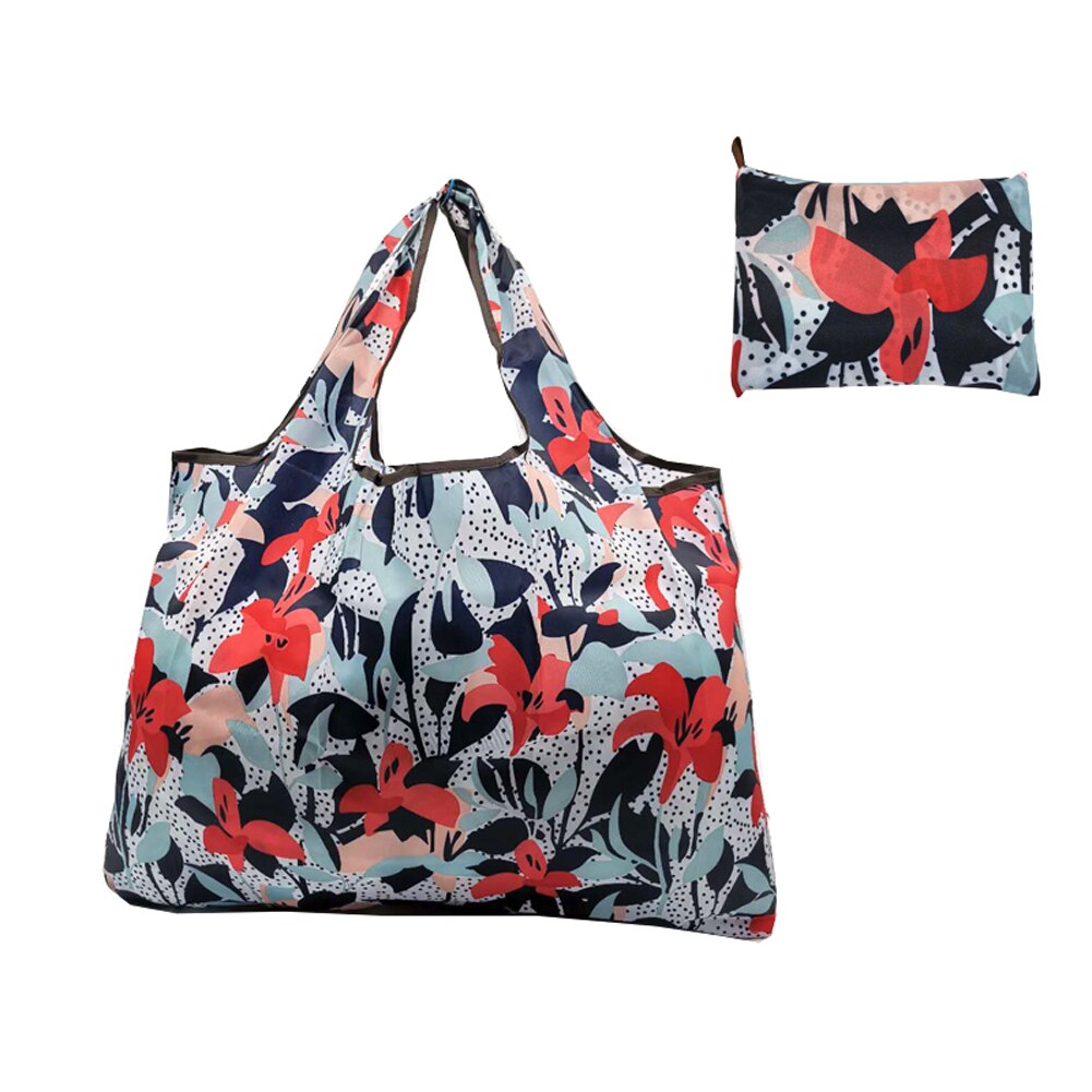 Women's Large Shopping Bags Foldable Washable Tote Reusable Handbag Waterproof Grocery Bag for Everyday Use: A