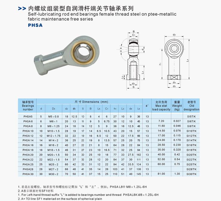 1PCS 6mm Female SI6T/K PHSA6 Right Hand Ball Joint Metric Threaded Rod End Bearing SI6TK For rod