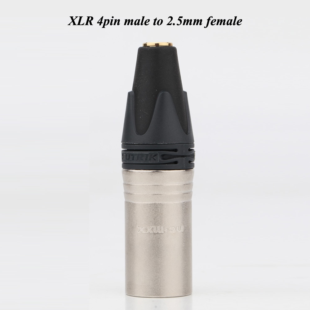 Adaptador convertidor macho XLR balanceado de 4 pines y hembra TRRS de 4,4mm/2,5mm, HIFI NEUTRIK