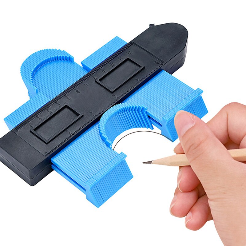 5/10 tums konturmätare plastprofil kopieringsprofil jig guide markering för kakelkant form kopia mätverktyg