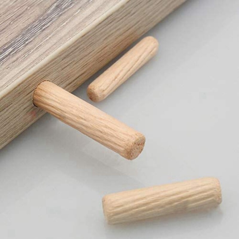 100 stuks ronde naalden van eucalyptushout voor meubelbevestiging, 12.7 x 50mm houten staaf voor meubelinstallatie