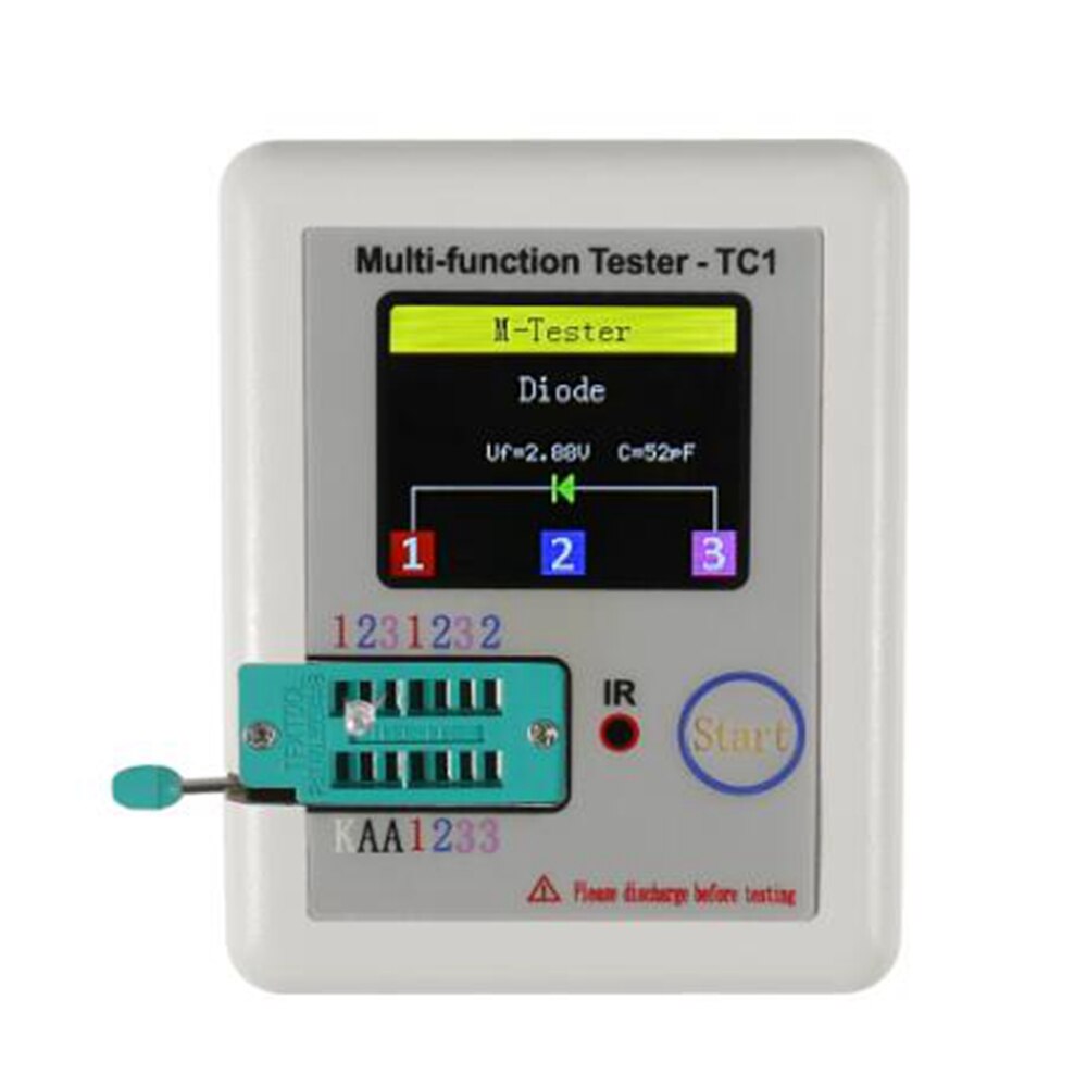 multi-function TC1 Transistor Tester TFT Diode Triode Capacitance Meter LCR ESR NPN PNP MOSFET IR Tester