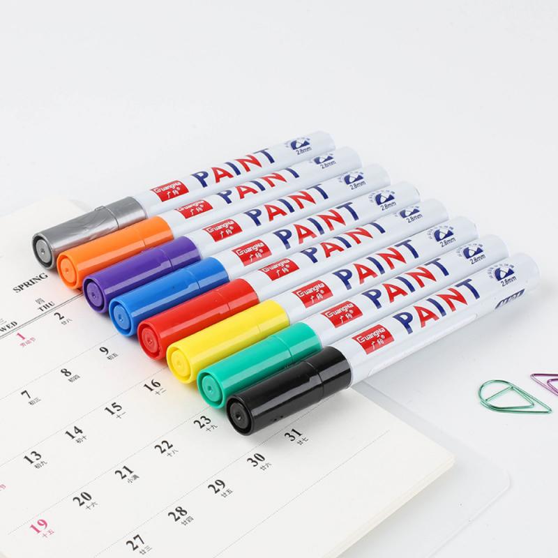 12 farben Farbe Marker Stift Wasserdichte Auto Reifen Reifen Lauffläche CD Metall dauerhaft Farbe Marker Ölige DIY Kunst Marker Kuli