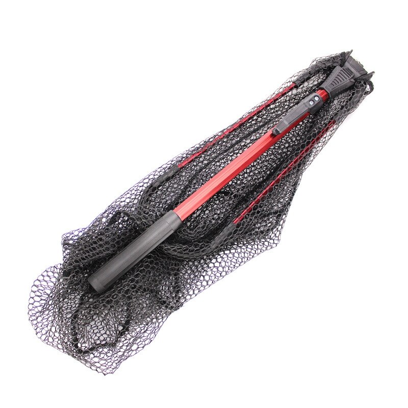 Portable Triple-cornered Fishing Net, Aluminum Alloy Foldable Rod Nylon Hand Net Catch Fish Tackle Accessories