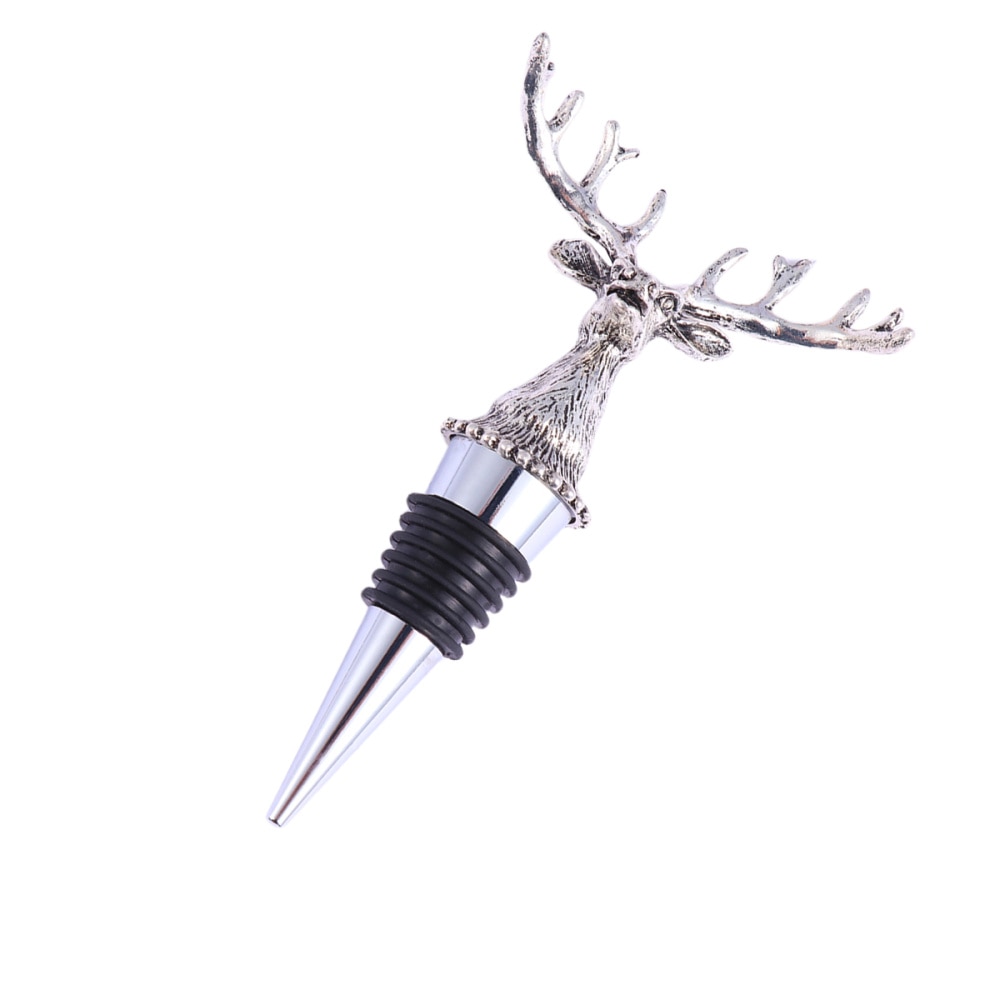 Wine Stopper Cork Simulated Animal Bottle Plug Beverage Stoppers for Bar Party Restaurant (Elk)