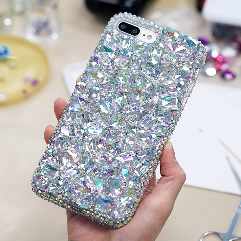 Luxus Frauen Handgemachte Strass Diamant Bling Abdeckung fallen Für Samsung a50 a70 s8 s9 a40 a20 s10 Plus telefon fallen