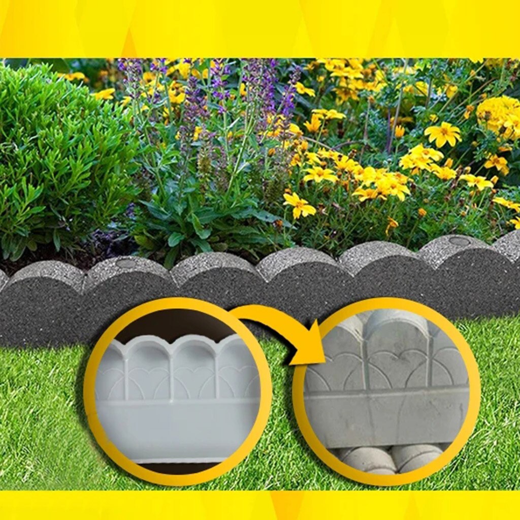 Brick Edgings Block Mold Garden Fencing Flowerbed Mould Decor