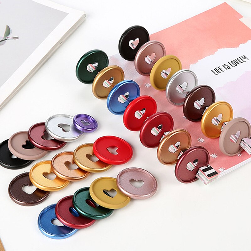 50 discos de encadernação do livro plástico dos pces, 35mm discos de expansão de discbound anéis da pasta do coração para diy notebooks planejadores material de escritório