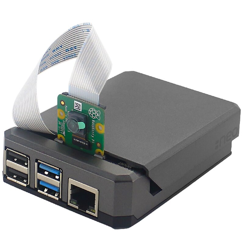 for Argon NEO for Raspberry Pi 4 Case Aluminum Metal Shell Sliding netic Cover Passive Cooling Silicon Heat Sink