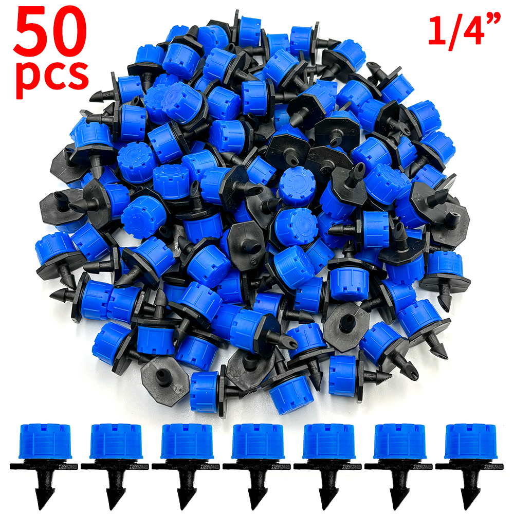 50x Garden 4/7mm Hose Transparent Bend Arrow Dripper 1/4'' Drip Emitter Water Saving Sprinkler Micro Irrigation Greenhouse: light yellow