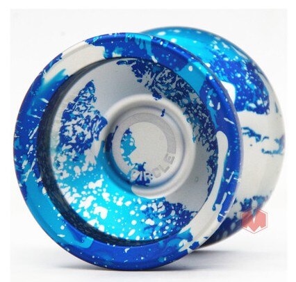 YOYO circular de metal para competición , rodamiento tipo T circular: blue