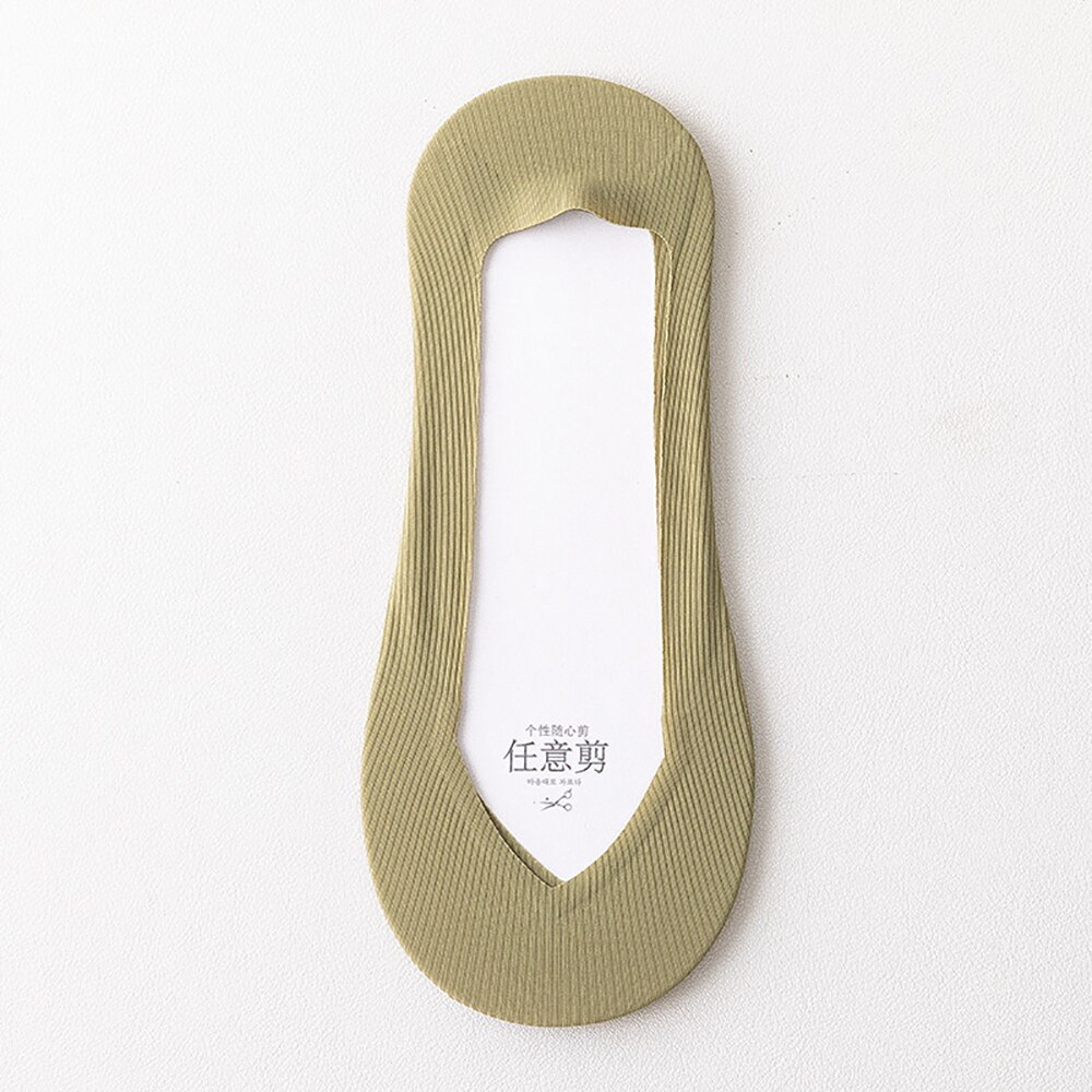 Calcetines finos de silicona para mujer, medias de seda antideslizantes sin costuras, invisibles, transpirables, 1 par: green