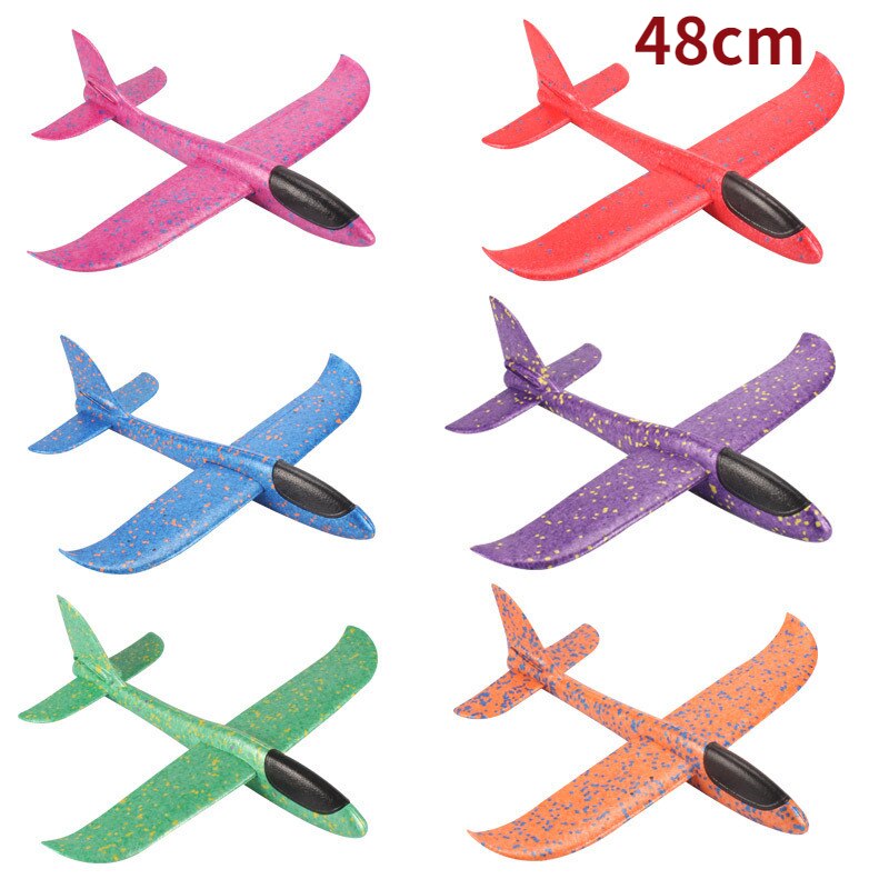 Giocattolo di aeroplani da lancio a mano NewFoam, 36cm 48cm modalità di volo aliante modello di aerei di inerzia, aerei per bambini Sport all&#39;aria aperta: 5Pack random color