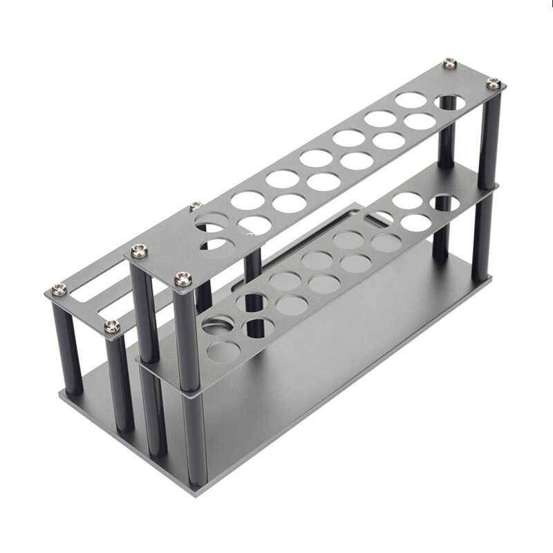 Schroevendraaier Organizer Wandhouder – 23 Gaten – Staal – 32 X 5 X 4 Cm – Voor Werkplaats En Garage – Inclusief Schroeven