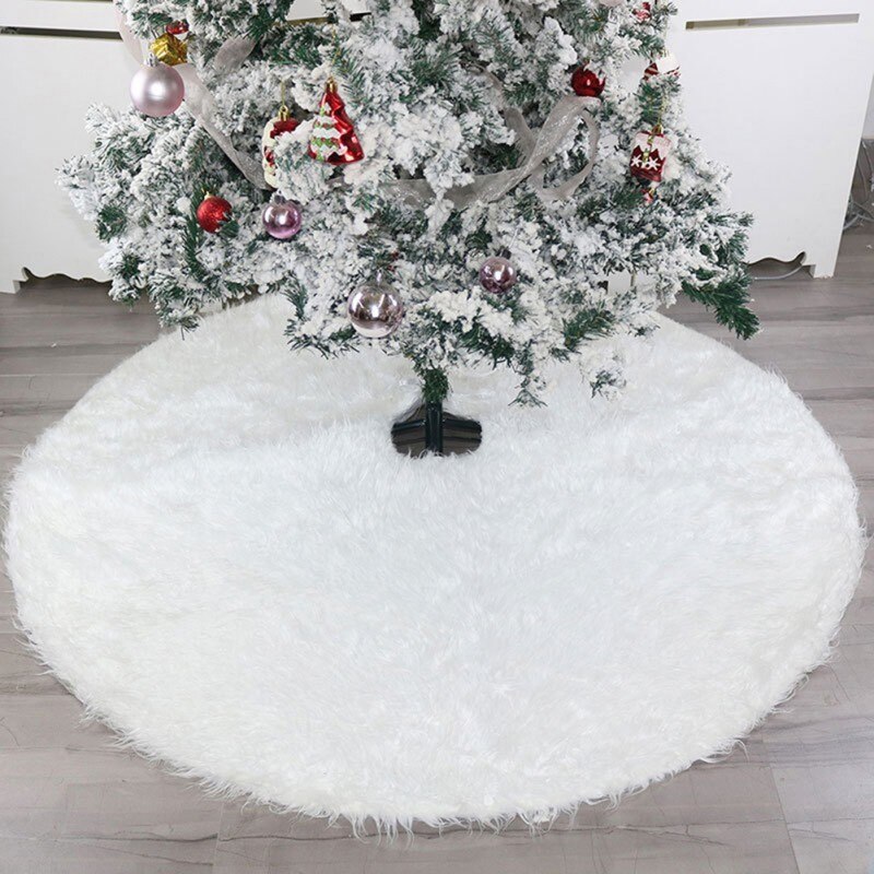 Pure White Pluche Kerstboom Rok Pluche Rok Boom Decoraties Kerstboom Decor Bomen