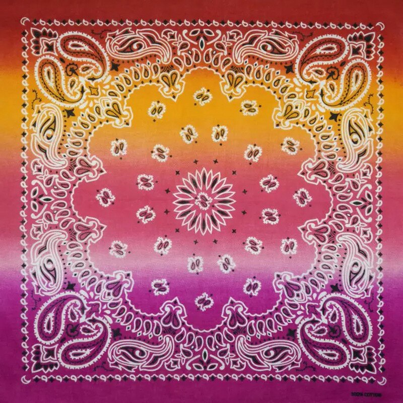 Neue Hüfte hüpfen Baumwolle Mehrfarbig binden Farbstoff Paisley Bandanas Schal Halstuch Headwear Kopftuch Armbinde Bandana Herren Frauen: 44