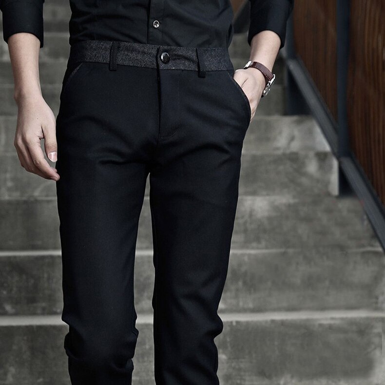 Zomer formele bruiloft heren pak broek slim fit casual merk zakelijke heren rechte jurk broek