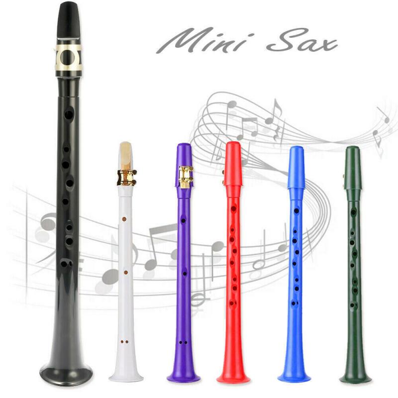 6 couleurs Mini Saxo Poche Saxophone Simple Clé C Instrument de Musique Pour Les Débutants Léger Vent Instrument Directe