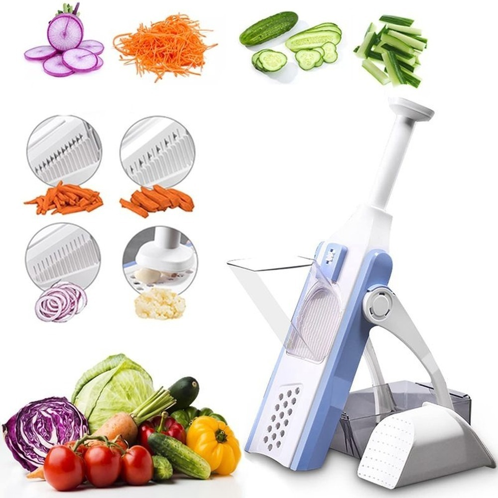 Multifunctionele Groentesnijder Veilig Keuken Snijden Fruit Salade Rvs Drie-In-een Rasp Keuken Gereedschap