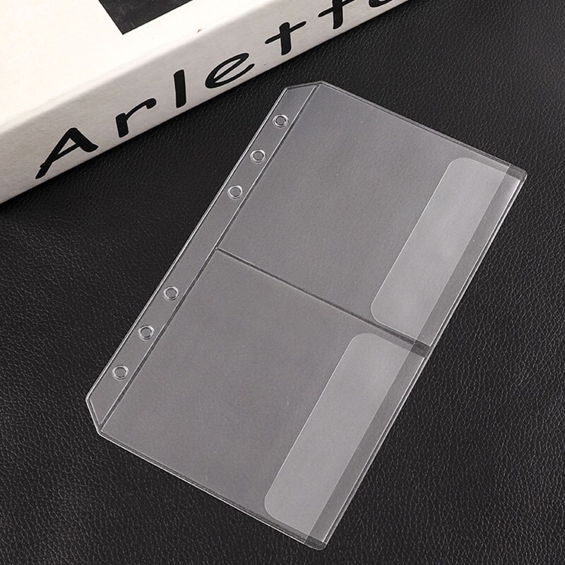 12PCS PVC A5A6 Transparent Separated Storage Folder Bag With Cover Planner Pockets Cards Holder Organizer Filing Binder Document