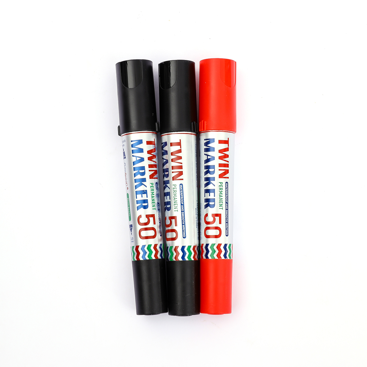 3pcs Waterproof Large Permanent Markers Dual Tips 2mm-6mm Wide Marker for Stone, Poster, Canvas, Glass, Wood, Ceramic: Red