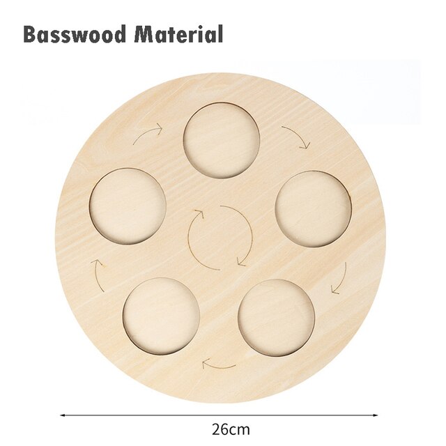 Bordo del ciclo di vita animale in legno giocattoli per bambini supporti didattici Montessori ciclo di crescita delle piante modello Set giocattoli educativi per la scienza della vita: Basswood Pallet A